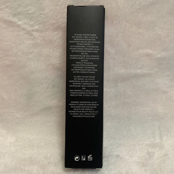 BEAUTY VAULTE 2pc Lip Gloss & Liner Duo Set FEELING PHOEBE (Mauve Brown) New - Picture 7 of 9